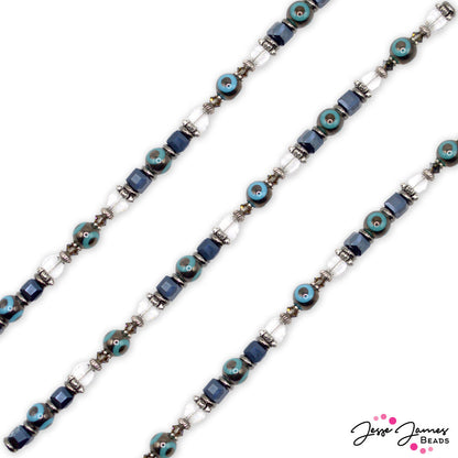 Bead Strand in Skinny Evil Eye