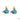 Floral Tassels in Sky Blue