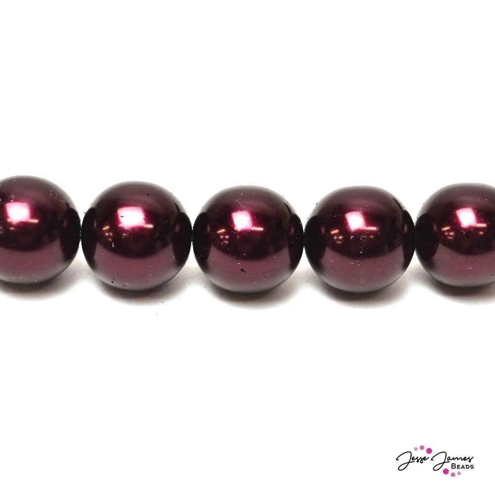 Garnet Big Boy 14mm Czech Glass Pearls