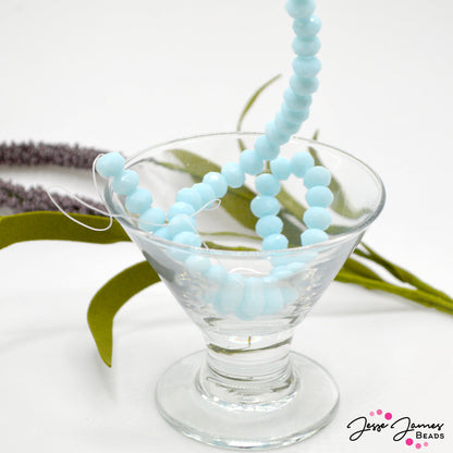 Glass Bead Strand in Sky Blue