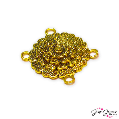 Goddess Connector Pendant Pair in Flowers from Hua Hsien