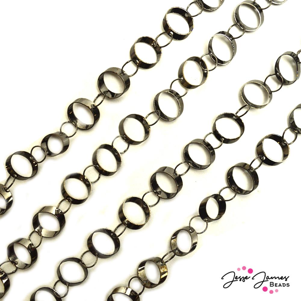 Gunmetal Contemporary Cable Chain