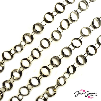 Gunmetal Contemporary Cable Chain