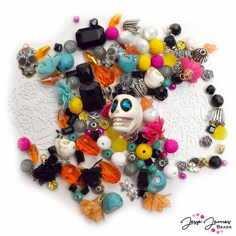 Halloween Bead Mix in Day Of The Dead