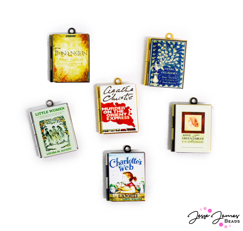 Bookshelf Locket Charm Bundle