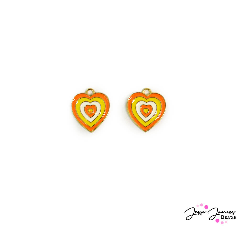 Enamel Charm Pair in Sunshine Pop