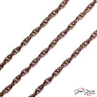 Antique Copper Interlocked Link Chain