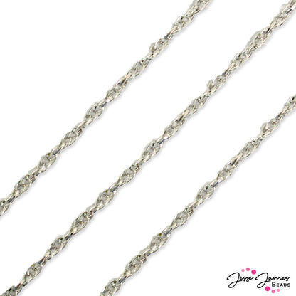 Dainty Interweaved Knot Chain in Silver