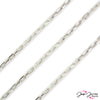 Dainty Paperclip Style Chain in Silver