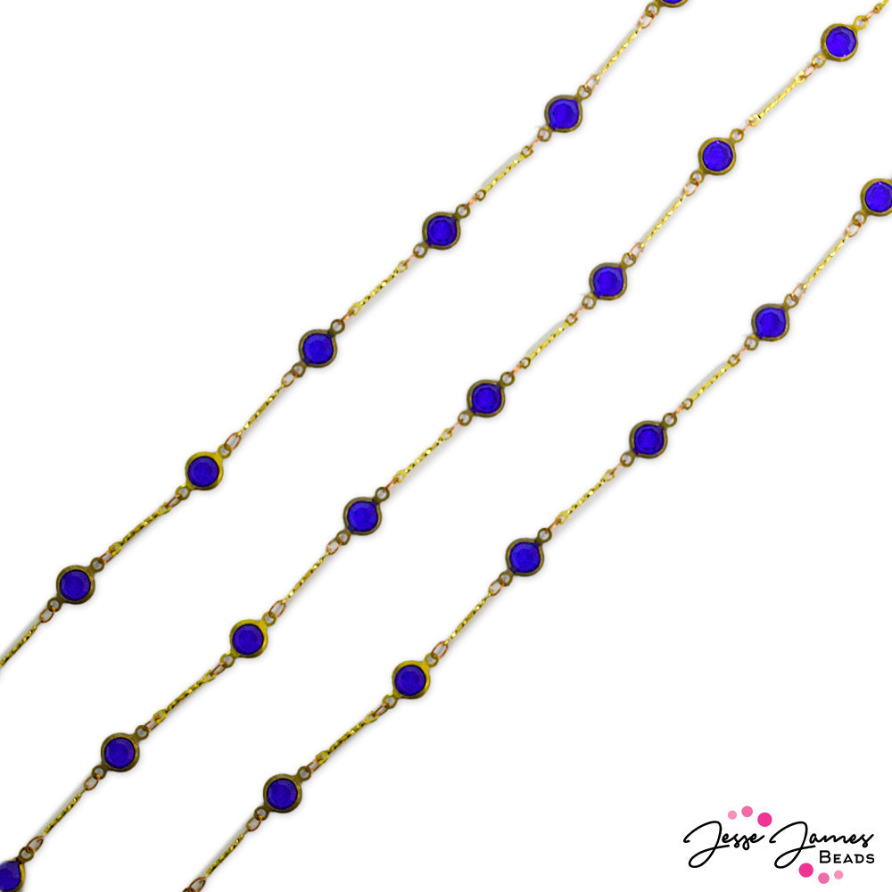 Antique Copper Interlocked Link Chain - Jesse James Beads