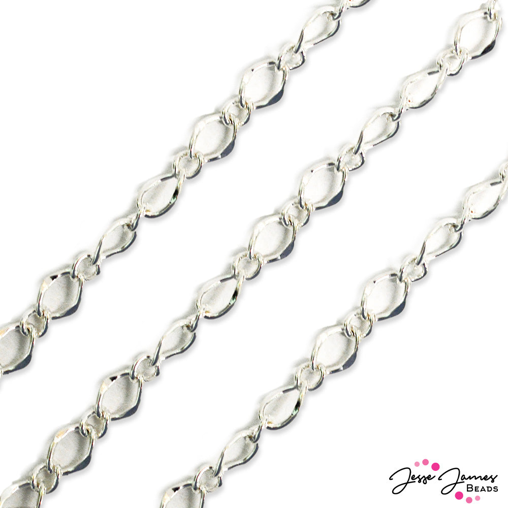 Dainty Curb Style Chain in Silver