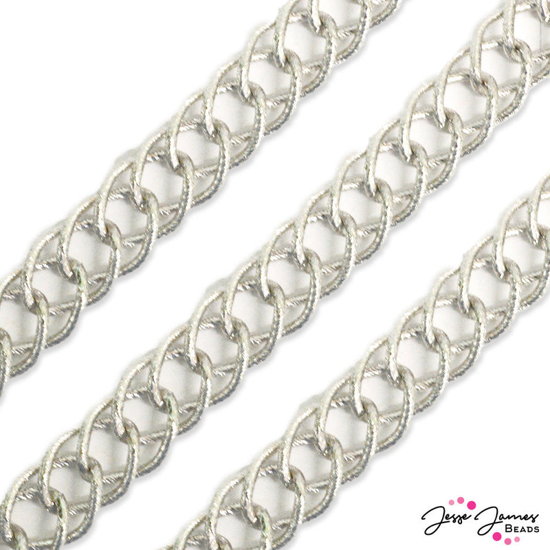 Making Waves Interlocking Loop Chain in Silver - Jesse James Beads