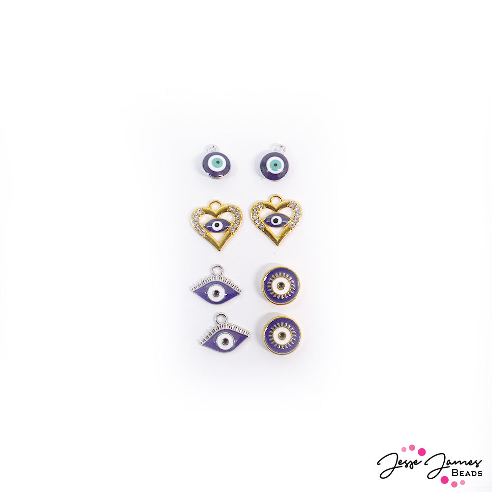 JJB Allures Charm Set in See No Evil Eyes