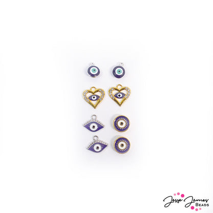 JJB Allures Charm Set in See No Evil Eyes