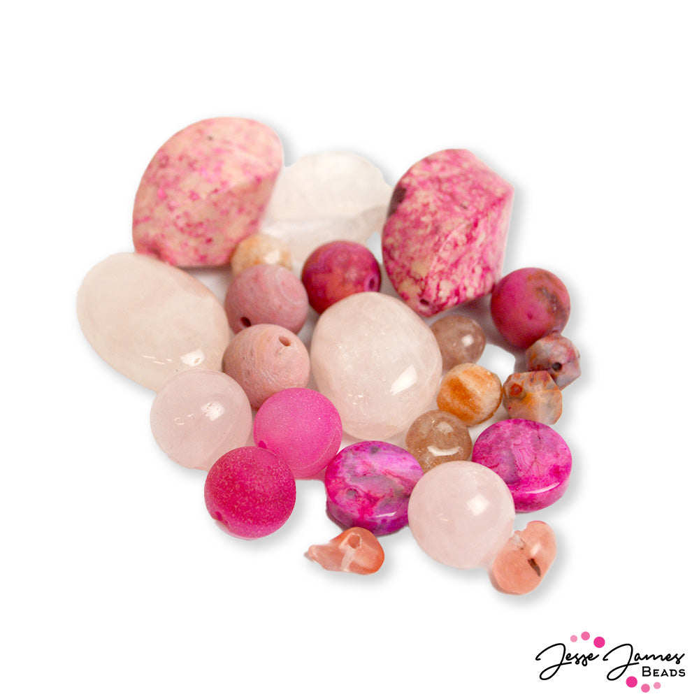 JJB Stone Mystery Bead Bundle in Azalea