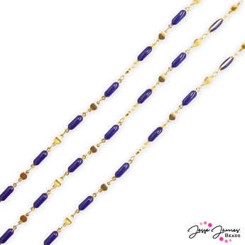 JJB Enamel Link Chain in Midnight Goddess