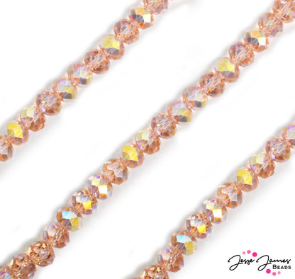 JJB Glass Bead Strand in AB Peachy Keen