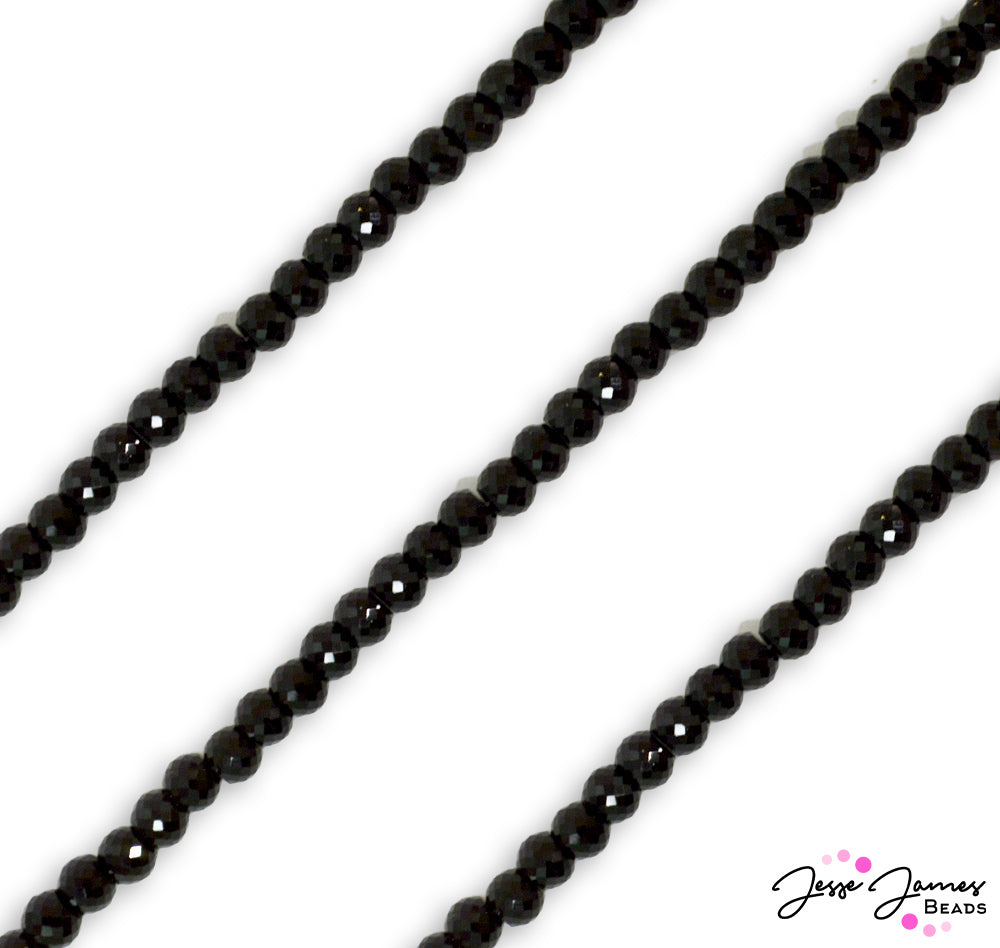 JJB Glass Bead Strand in Black Velvet