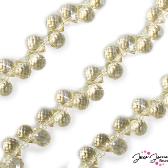 JJB Glass Bead Strand in Popping Champagne