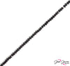 Calling all fashionistas Chic black glass crystal adds bling from the darkside to your jewelry project. Add a bold neutral like black to jewelry and immediately up the edge. Approximately 80 beads. Each bead measures 4mm x 2mm. Approx. 80 beads on a strand.