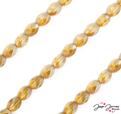 JJB Glass Bead Strand in Orange Cream Dream