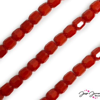 JJB Glass Bead Strand in Red Ripe Strawberry