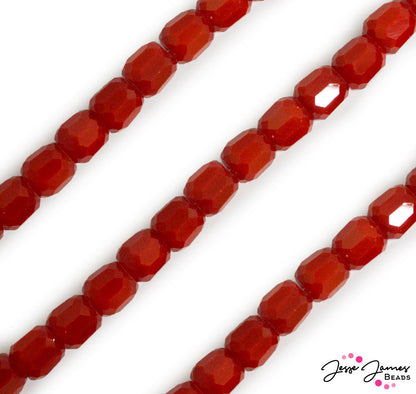 JJB Glass Bead Strand in Red Ripe Strawberry