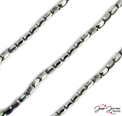 JJB Glass Bead Strand in Silver Surfer