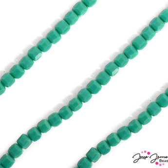 JJB Glass Bead Strand in Tall Teals