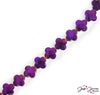 Clover faceted glass beads in metallic purple are perfect for purple lovers, bold beaders, and jewelry that stands out. If any of the above is your style, you are going to want to make these beads yours. Each piece measures 12mm x 12mm x 5mm. Each strand contains approx. 60 beads! 