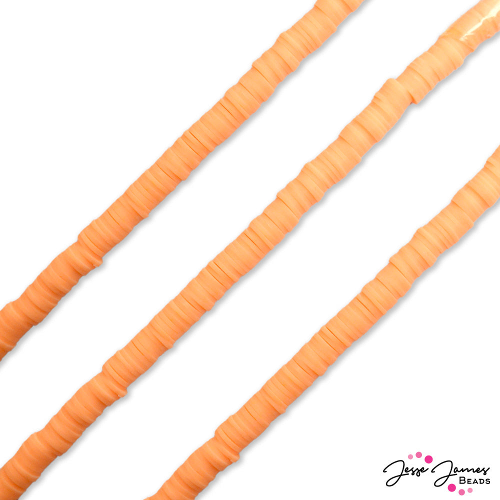 JJB Heishi Bead Strand in Peaches 'n Cream