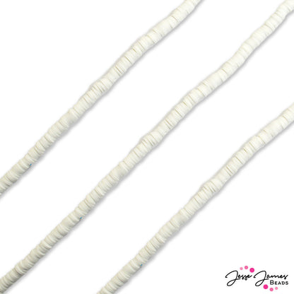 JJB Heishi Bead Strand in Snow White