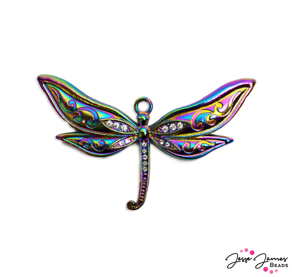 JJB Allures Pendant in Irredescent Dragonfly