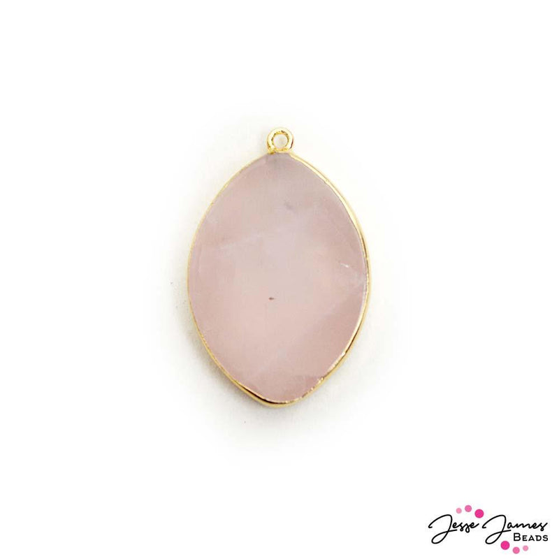 JJB Signature Stone Pendant in Rose By Any Other Name