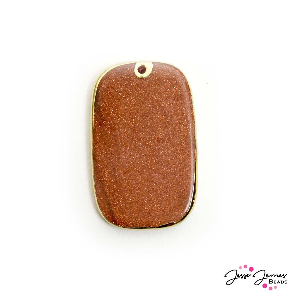 JJB Signature Stone Pendant in Hello Sunshine Goldstone