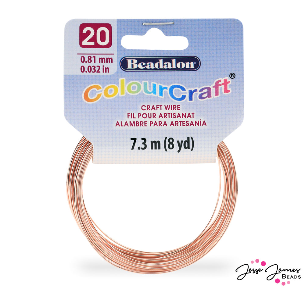 ColourCraft Wire, 20 Gauge (0.032 in, 0.81 mm), Brown, 7.3 m (8 yd