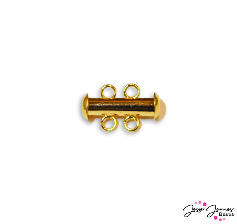 BeadMaster 2-hole side clasp in Gold
