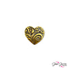 TierraCast Amor Heart Button in Gold