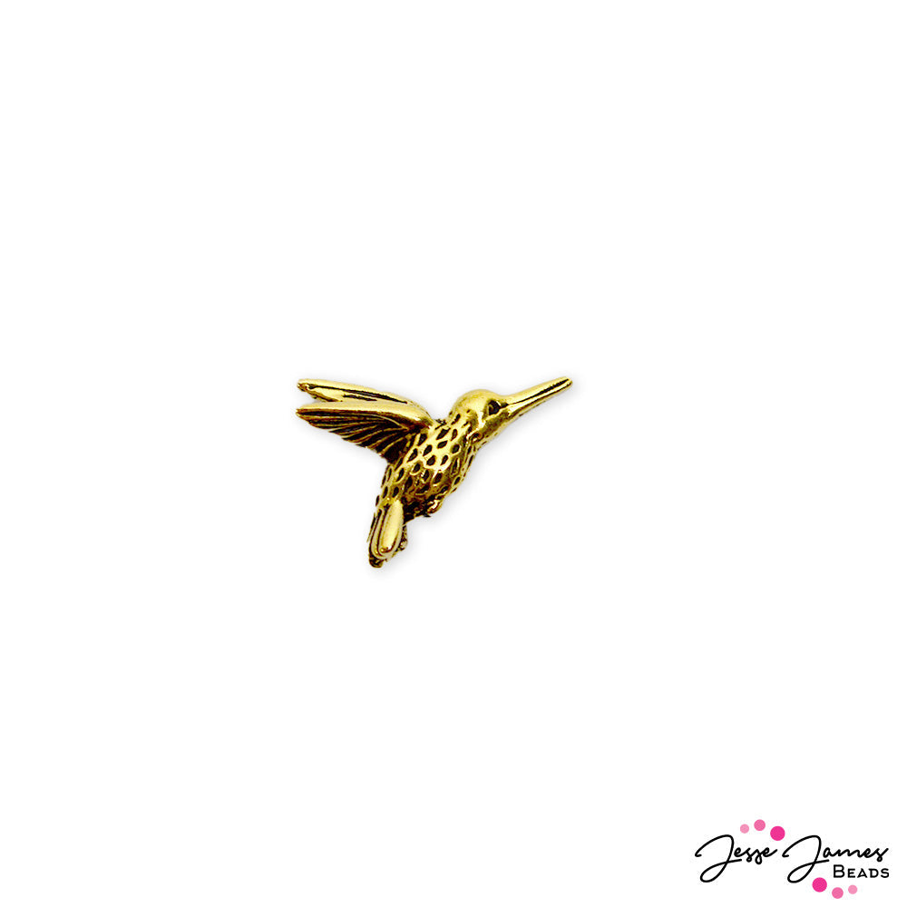 TierraCast Hummingbird Bead in Gold