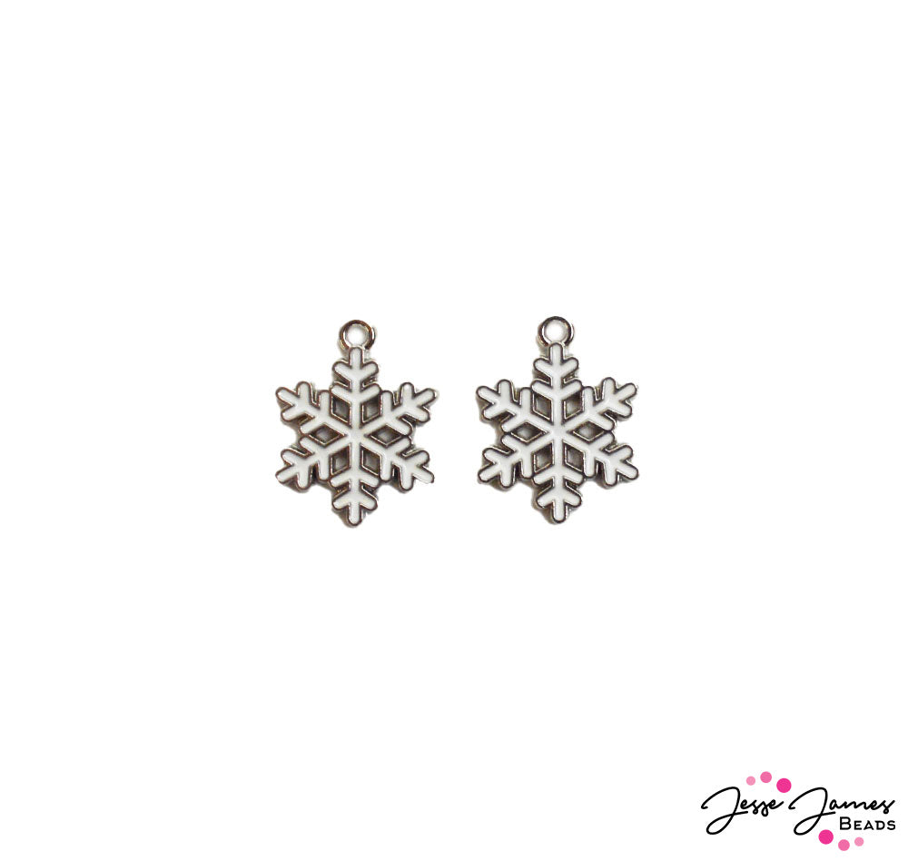 JJB Holiday Charm Pair in Snowflakes