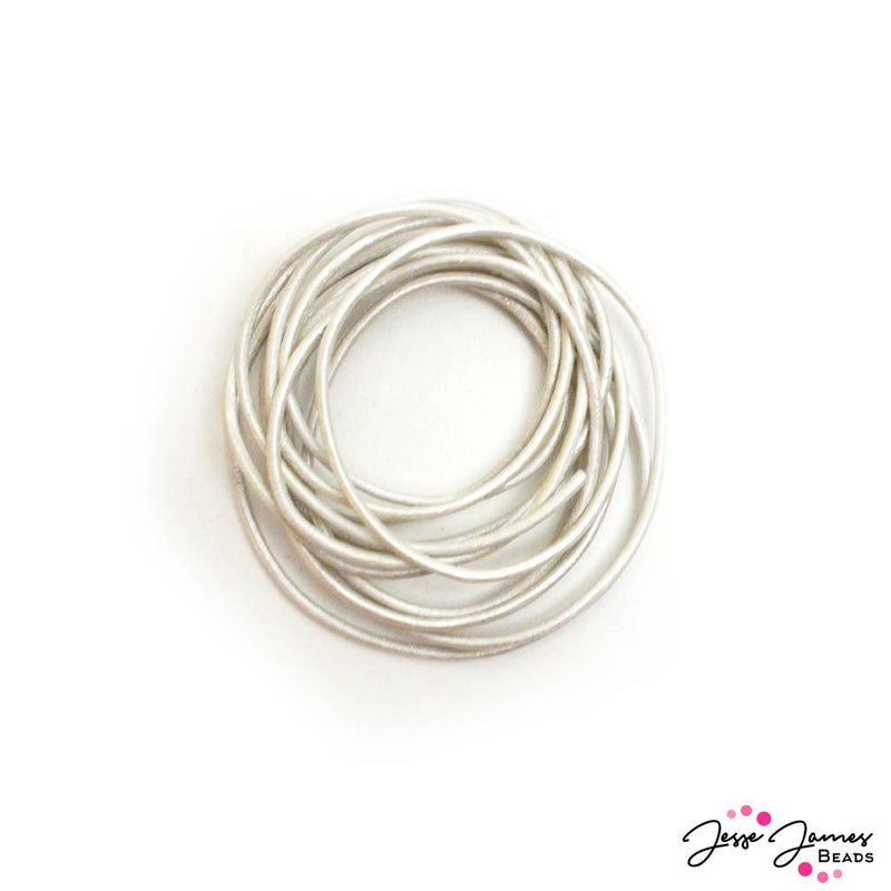 LeatherCord 2mm Cord in Pearl