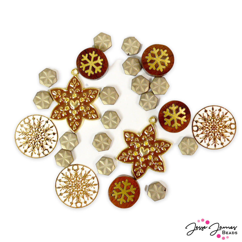 Bead Assortment in Snowflakes