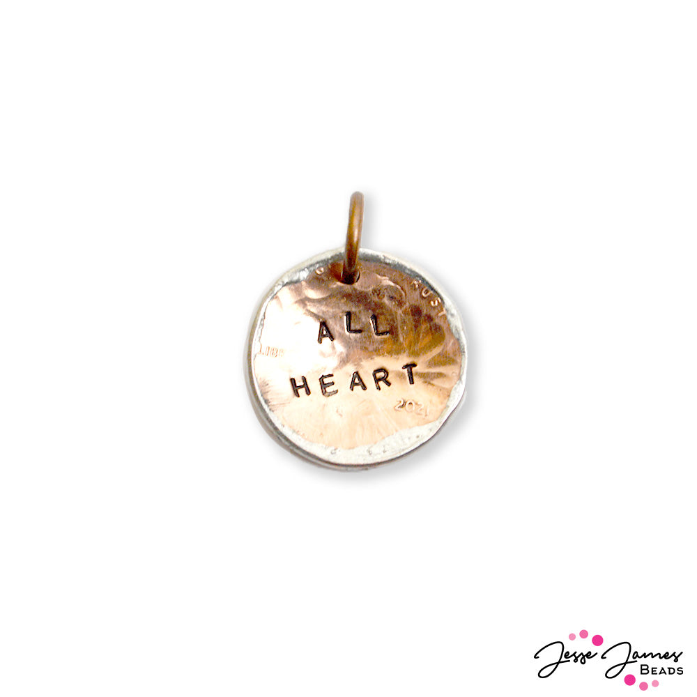 Lucky Penny All Heart Affirmation Charm