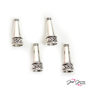 Metal Bead Cone Set in Explorer Silver