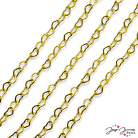 Metal Chain in Heart of Gold