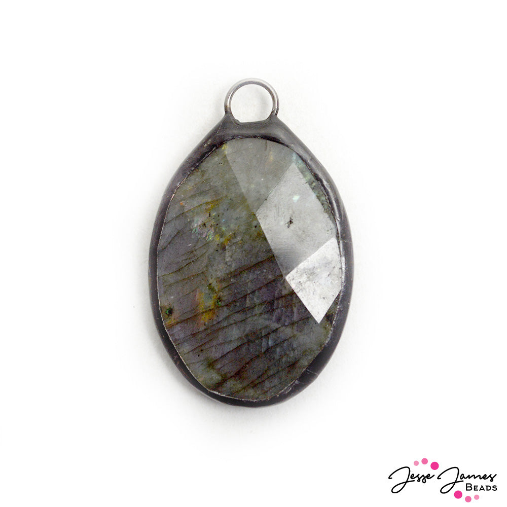 Mod Ant Labradorite Soldered Pendant