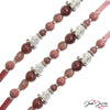 On The Rocks Bead Strand in Rose Sangria