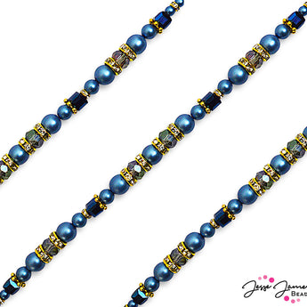 Pantone Bead Strand in Blue Perennial