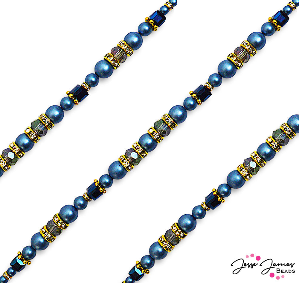 Pantone Bead Strand in Blue Perennial