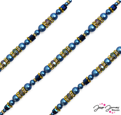 Pantone Bead Strand in Blue Perennial